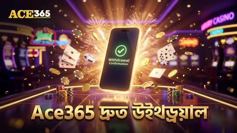 Ace365 উইথড্রয়ালে দ্রুত প্রক্রিয়াকরণের গতি যাচাই করা হয়েছে।
