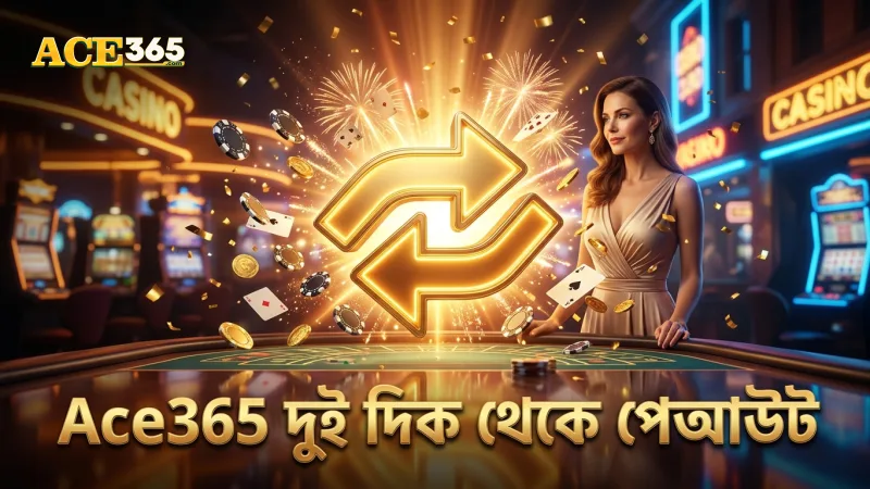 Ace365 প্ল্যাটফর্মে দুই দিক থেকে পেআউটের সুবিধা খেলোয়াড়দের লাভ দেয়